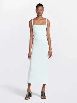 Dion Lee Rope Drape Dress in Clear Blue Size 8