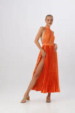 Lidee Renaissance Split Gown Tangelo Size 6  for rent on The Volte - image 1