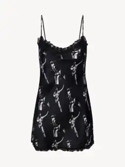 Realisation Par Sukita Mini Silk Slip Dress Stardust Size 6 for rent on The Volte - image 2