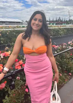 Misha Antonella Bonded Crepe Midi Dress Pink Size 10/M for rent on The Volte - image 4