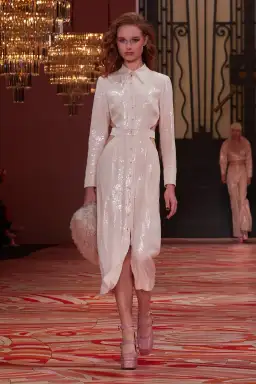 Alice McCall Night Sky Trench Dress Blush Pink Sequin Midi Dress Size 8