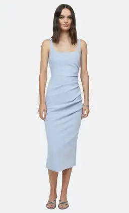 Bec & Bridge Karina Tuck Midi Dress Powder Blue Size 8 for rent on The Volte - image 1