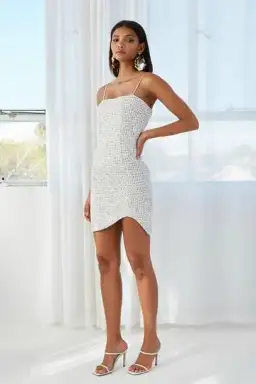 By Johnny Zoe Tweed Mini Shift Dress Metallic Size 8 for rent on The Volte - image 1