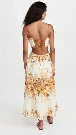 Zimmermann Aliane Scallop Midi Dress Floral Size 6  for rent on The Volte - image 4