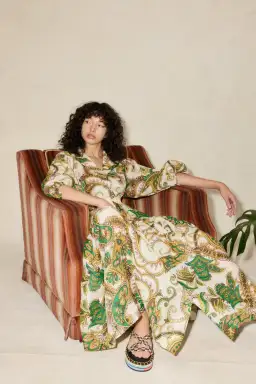 Alemais Octavia V Neck Shirt Dress Print Size 12 for rent on The Volte - image 3