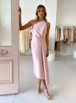 One Fell Swoop Temptation Midi Dress Pink Size 6 for rent on The Volte - image 4