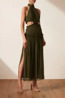 Shona Joy Safira High Neck Gown Green Size 8 for rent on The Volte - image 3