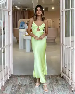 Bec & Bridge Citrus Sweetie Maxi Dress Green Size 10 for rent on The Volte - image 1