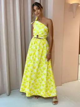 By Nicola Dahlia Dress Yellow Floral Size 6 for rent on The Volte - image 3