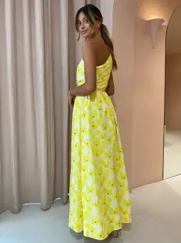 By Nicola Dahlia Dress Yellow Floral Size 6 for rent on The Volte - image 2