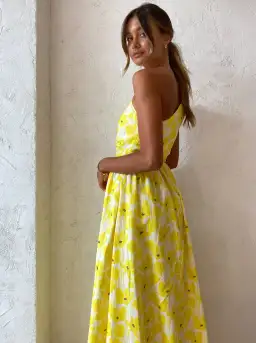 By Nicola Dahlia Dress Yellow Floral Size 6 for rent on The Volte - image 5