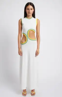 Christopher Esber Cutout Torso Dress  Multi Paisley Size 12 for rent on The Volte - image 1