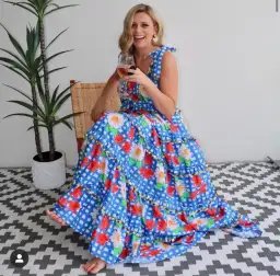 Bonita Roma Scalloped Dress Multi Size Small/Au 10 for rent on The Volte - image 2