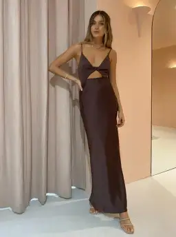 Bec & Bridge Hazel Maxi Dress Brown Size 8 / S for rent on The Volte - image 1