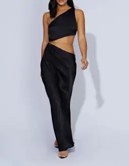 Meshki Clementine Chain Maxi Dress Black Size 10 / M for rent on The Volte - image 1