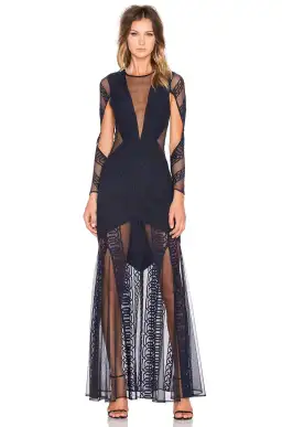 Shona Joy Ambrosia Backless Maxi Dress Navy Size M / AU 10 for rent on The Volte - image 4