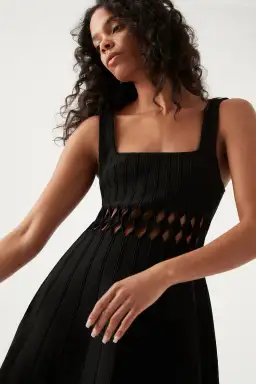 Aje Ney Diamond Cut Out Mini Dress Black Size S / Au 8 for rent on The Volte - image 3