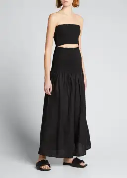 Sir the Label Madelyn Strapless Dress Black Size AU 6  for rent on The Volte - image 1