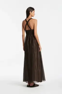 Sir the Label Anje V neck gown chocolate size 0 for rent on The Volte - image 3