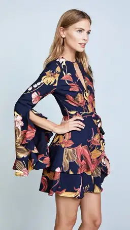 C/MEO Collective Gossamer Long Sleeve Mini Dress Floral Size S / Au 8 for rent on The Volte - image 2