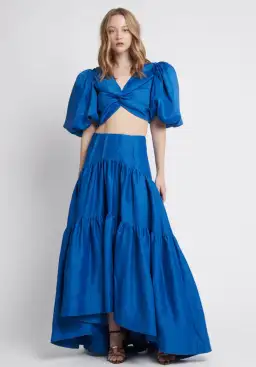 Aje Reverb Gathered Set Blue Size 10-8