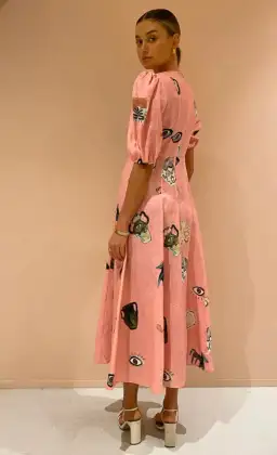 Alemais Cleo Midi Dress in Pink Size 10 for rent on The Volte - image 2