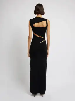 Christopher Esber Slashed Knit Dress Black Size AU 6  for rent on The Volte - image 2