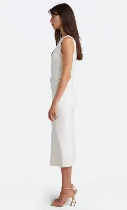 Bec & Bride Be Mine Asym Dress Midi White Size 12