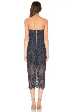 Shona Joy Lace Bustier Midi Dress Navy Size 12 / L for rent on The Volte - image 3