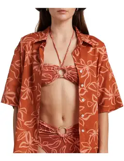 Bec & Bridge Aurora Bikini Top Orange Floral Size 8 for rent on The Volte - image 2