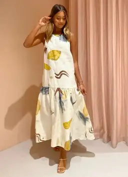 Sir the Label Martine Maxi Dress Print Size 1/AU 8