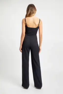 Kookai Oyster Panel Jumpsuit Black Size 34/AU 6 for rent on The Volte - image 3
