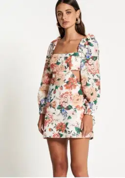 Sofia The Label Goldie Cut Out Mini Dress White Size AU 12 for rent on The Volte - image 2