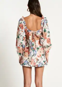 Sofia The Label Goldie Cut Out Mini Dress White Size AU 12 for rent on The Volte - image 3