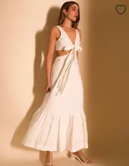 Lover Montana tie maxi dress White Size AU 8  for rent on The Volte - image 2