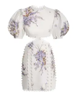 Zimmermann Jude Cut Out Mini Dress Floral Size 0 / Au 8 for rent on The Volte - image 3