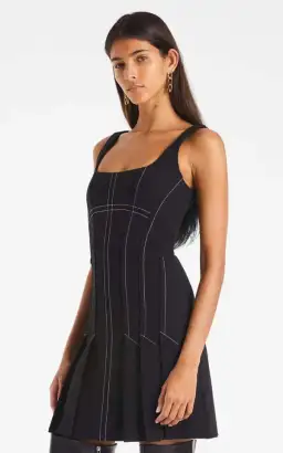 Dion Lee Corset Pleat Mini Dress Black Size 4 for rent on The Volte - image 2