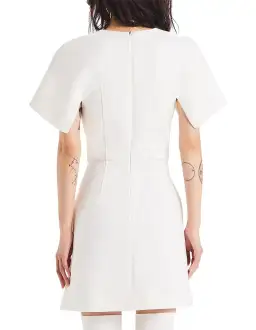 Dion Lee Hook and Eye Crepe Mini Dress White Size 6 for rent on The Volte - image 2