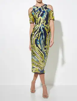 Mossman Hummingbird Midi Dress Multi Size 6  for rent on The Volte - image 1