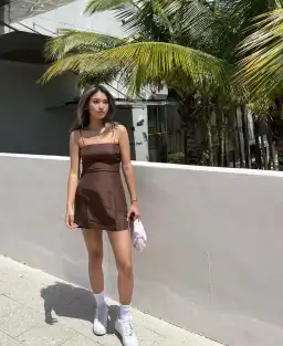 Realisation Par The Christy Dress In Chocolate Size 8 for rent on The Volte - image 1