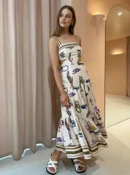 Alemais Ships Ahoy’ Sun Dress Multi Size 6