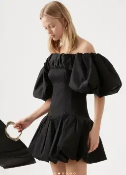 Aje Arles Off the Shoulder Mini Dress Black Size 6  for rent on The Volte - image 2