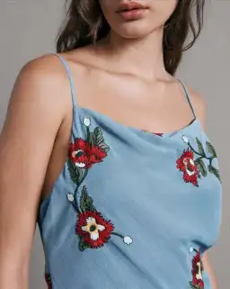 Rag & Bone Jolene Floral Slip Dress Blue Size AU 10 for rent on The Volte - image 6