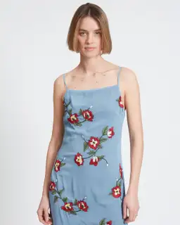 Rag & Bone Jolene Floral Slip Dress Blue Size AU 10 for rent on The Volte - image 3