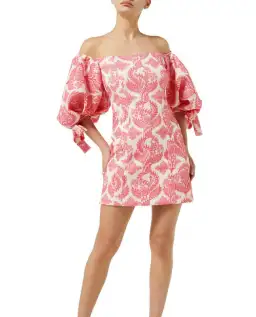 DIIDA Phoenix Brocade Dress In Pink Size AU 6