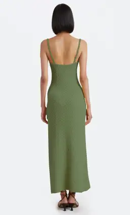 Bec & Bridge Effie Knit Key Maxi Dress Green Size AU 12-14