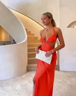 Arcina Ori Siena Dress Orange Size AU 10 for rent on The Volte - image 2