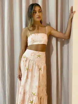 Issy Seaside Maxi Dress Cut Out Print Size 10 for rent on The Volte - image 3