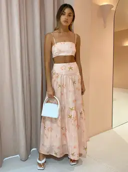 Issy Seaside Maxi Dress Cut Out Print Size 10 for rent on The Volte - image 1