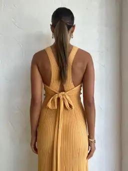 Clea Alina Rib Knit Dress in Mango Size S/ AU 8 for rent on The Volte - image 6